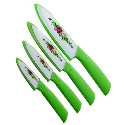 Flowers Ceramic Kitchen Knife